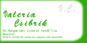 valeria csibrik business card
